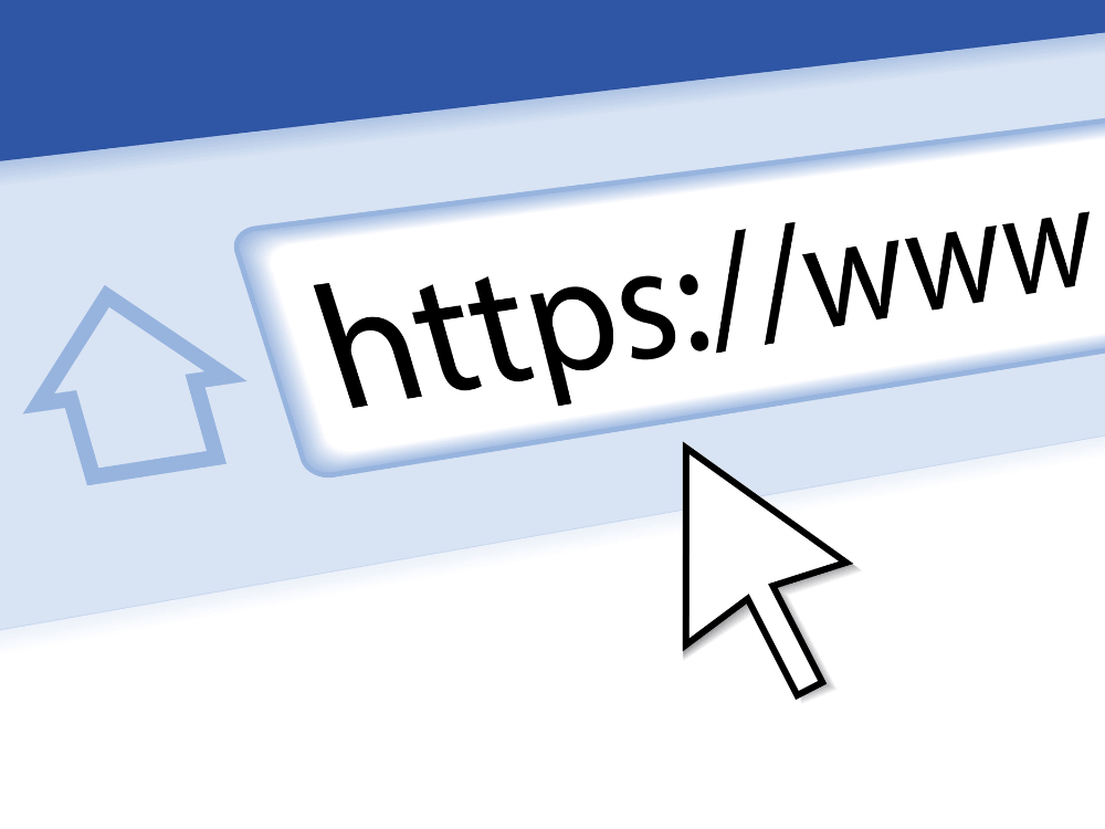 Barra de endereço de navegador com um endereço iniciado por HTTPS, simbolizando o acesso e a identificação de um site na internet.